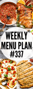 WEEKLY MENU PLAN (#337) pinterest collage image.