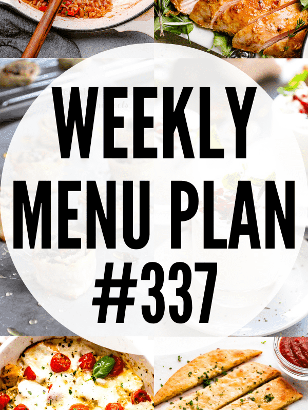 WEEKLY MENU PLAN (#337) pinterest collage image.