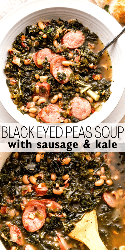 Black-Eyed Peas Soup with Sausage and Kale | Diethood
