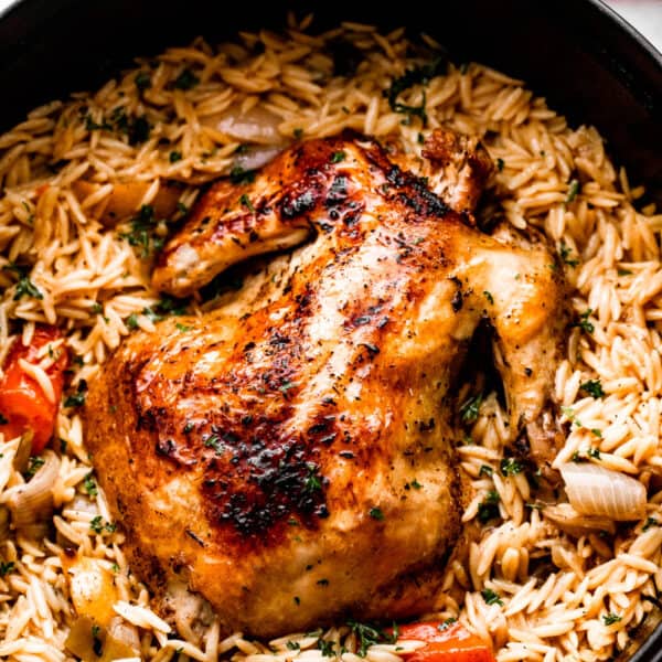 Chicken in a Pot with Lemon Orzo | Diethood