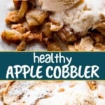 Healthy Apple cobbler Pinterest image.