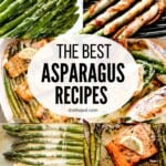 Collage of asparagus recipes