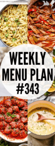 weekly menu plan 343 collage image