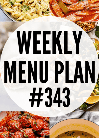 weekly menu plan 343 collage image