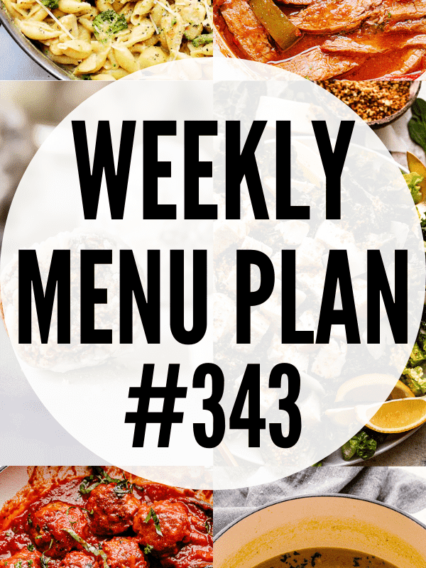 weekly menu plan 343 collage image