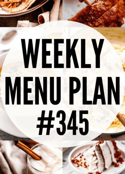 weekly menu plan 345 collage image