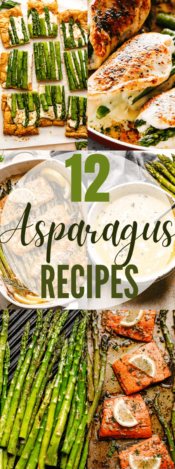 Asparagus recipes roundup collage pinterest image