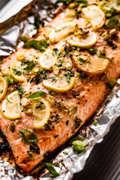 Grilled Salmon | Delicious Lemon Butter Grilled Salmon in Foil