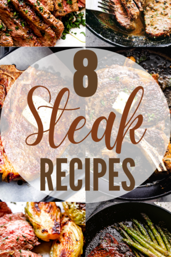 steak recipes collage image