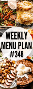 weekly menu plan 348 collage image