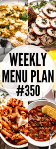 WEEKLY MENU PLAN (#350) collage hero image