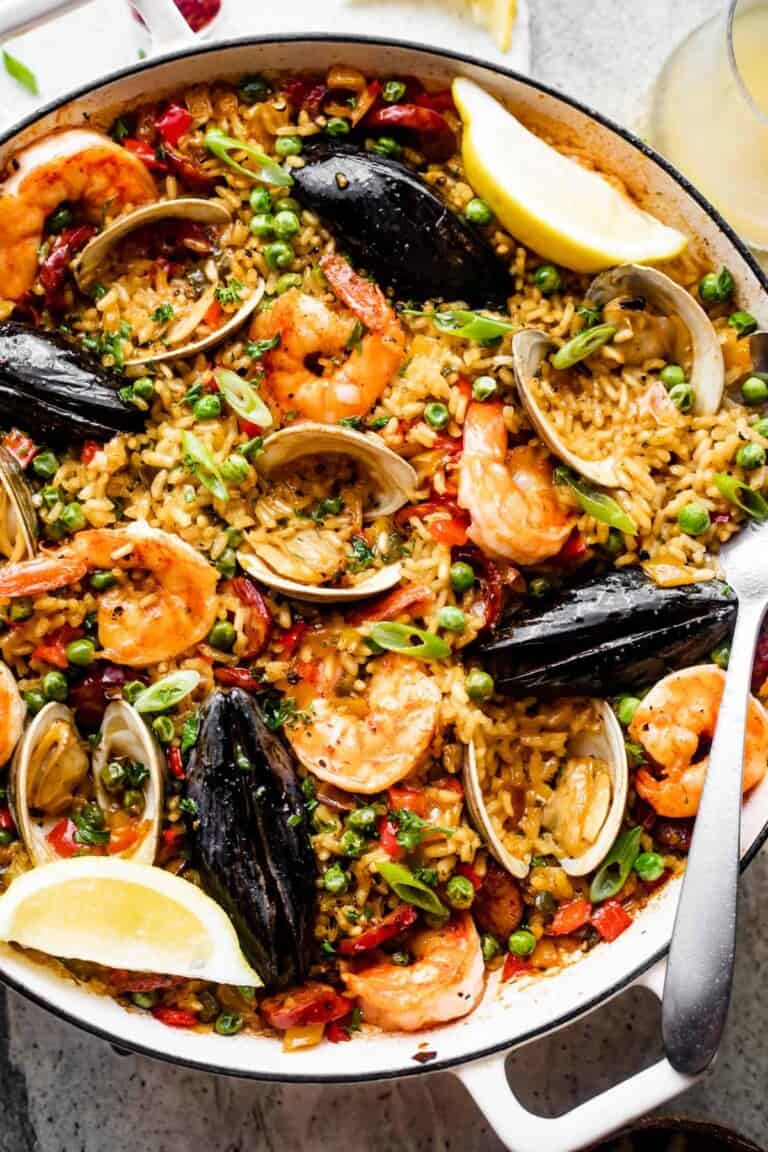 Spanish Seafood Paella Recipe | Diethood