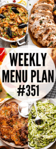 WEEKLY MENU PLAN (#351) collage hero image