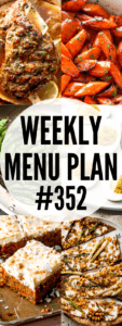 WEEKLY MENU PLAN (#352) collage hero image