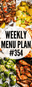 WEEKLY MENU PLAN (#354) collage hero image