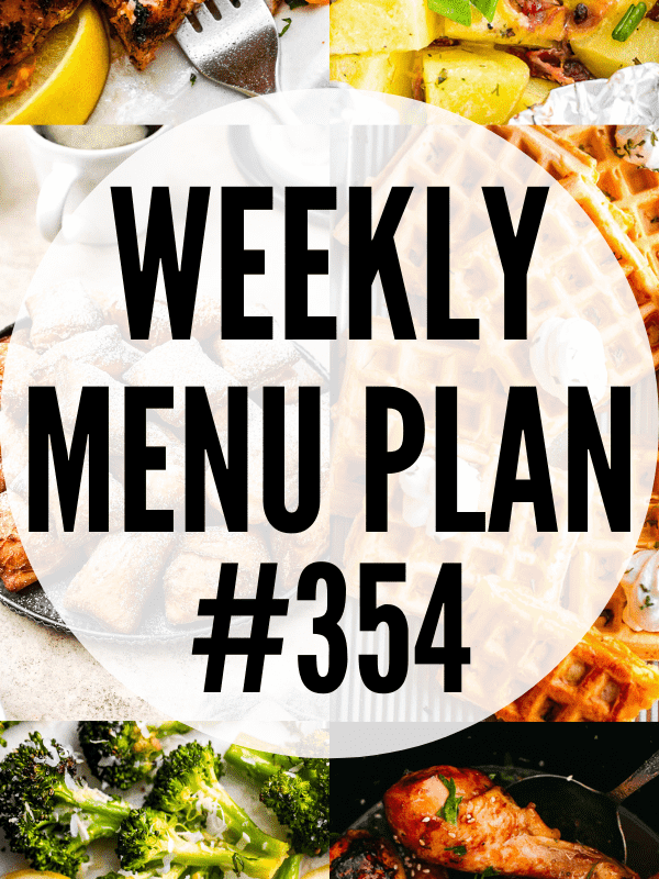 WEEKLY MENU PLAN (#354) collage hero image