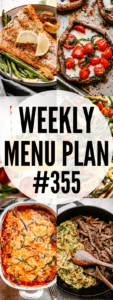 WEEKLY MENU PLAN (#355) collage hero image