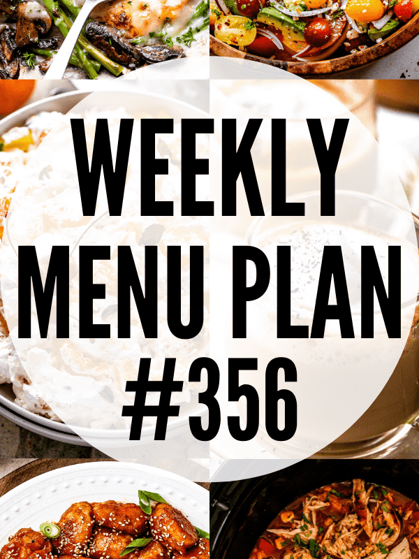 WEEKLY MENU PLAN (#356) collage hero image