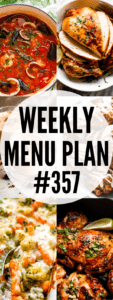 WEEKLY MENU PLAN (#357) collage hero image