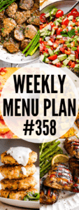 WEEKLY MENU PLAN (#358) collage hero image