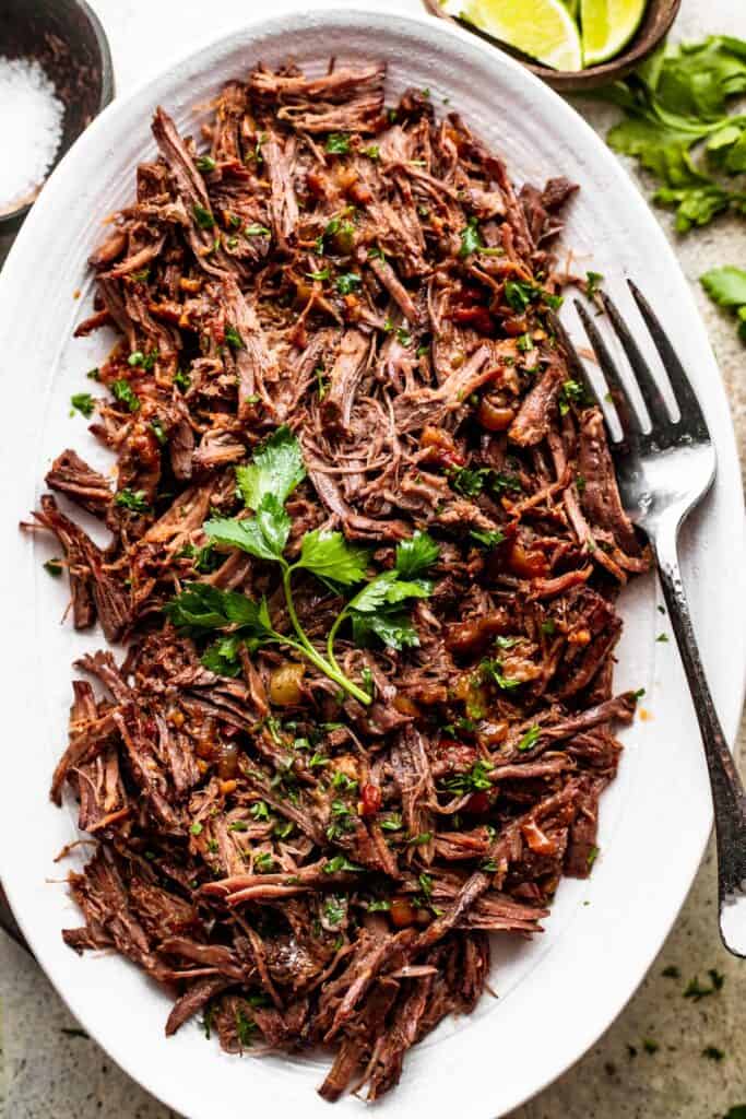 Slow Cooker Beef Machaca | Diethood