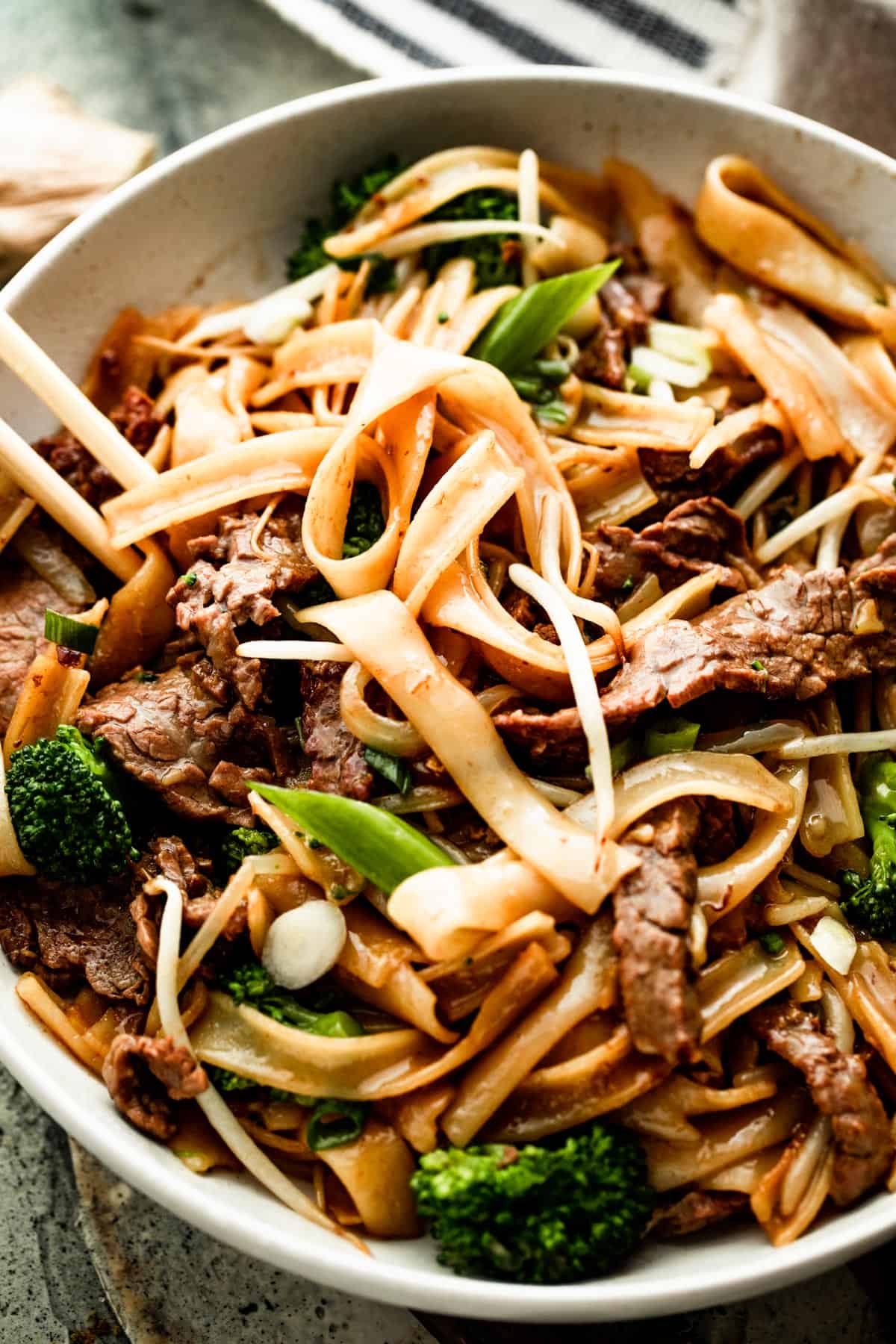 beef chow fun with black bean sauce