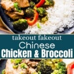 Chinese Chicken and Broccoli Pinterest image.