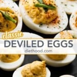 Deviled eggs Pinterest image.