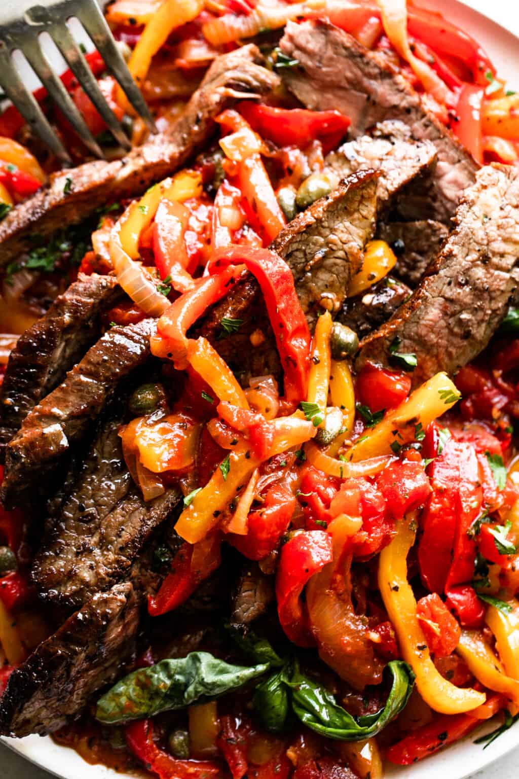 Flank Steak Peperonata Recipe | Diethood