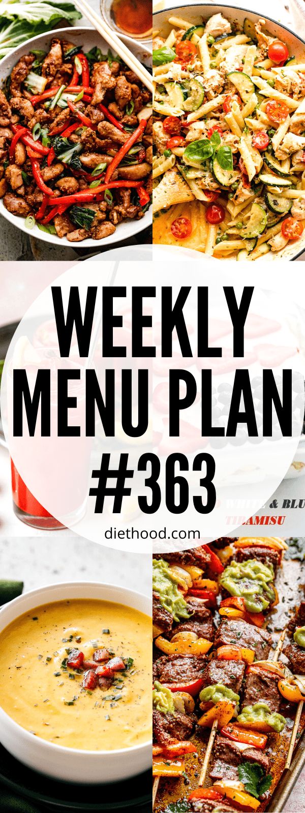 WEEKLY MENU PLAN (#363) collage hero image