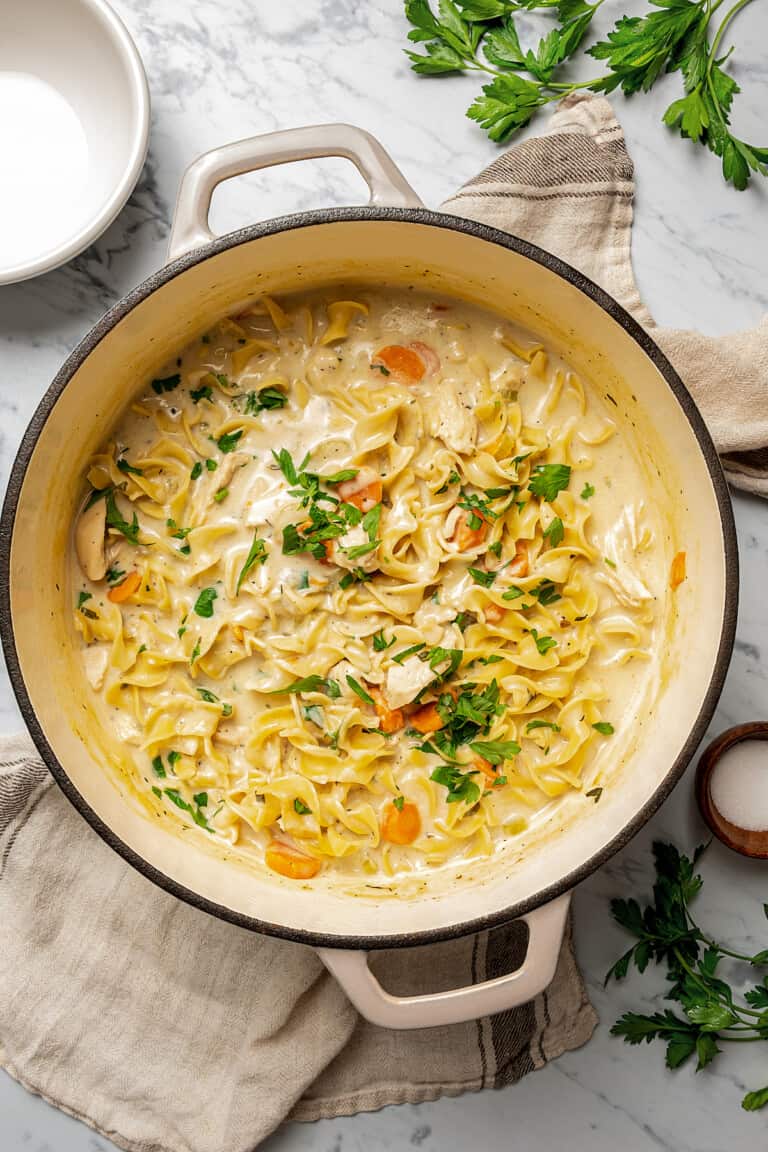 Creamy Chicken Noodle Soup | Diethood