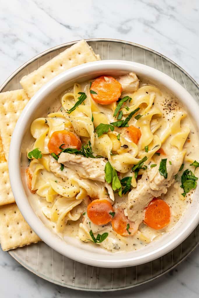Creamy Chicken Noodle Soup | Diethood