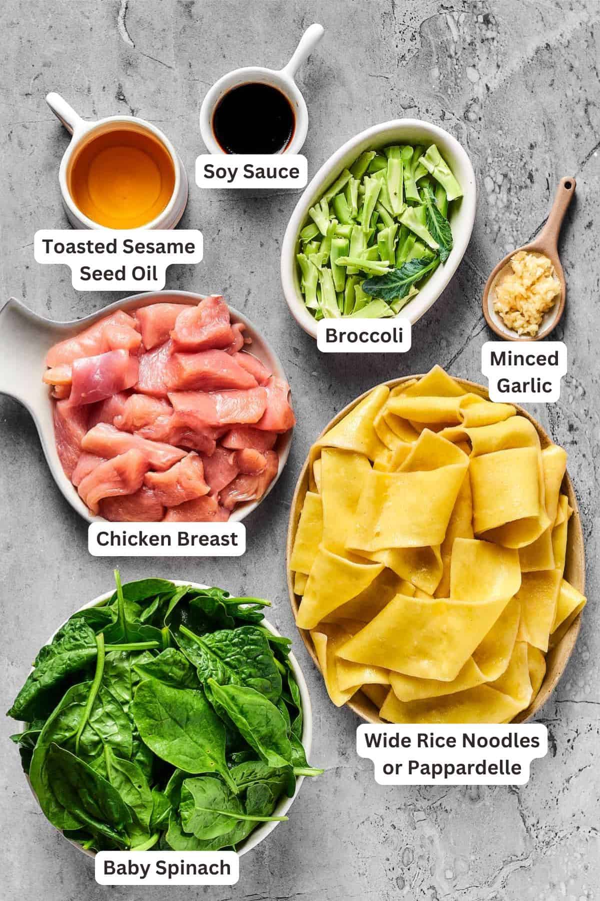 Ingredients for Pad See Ew.