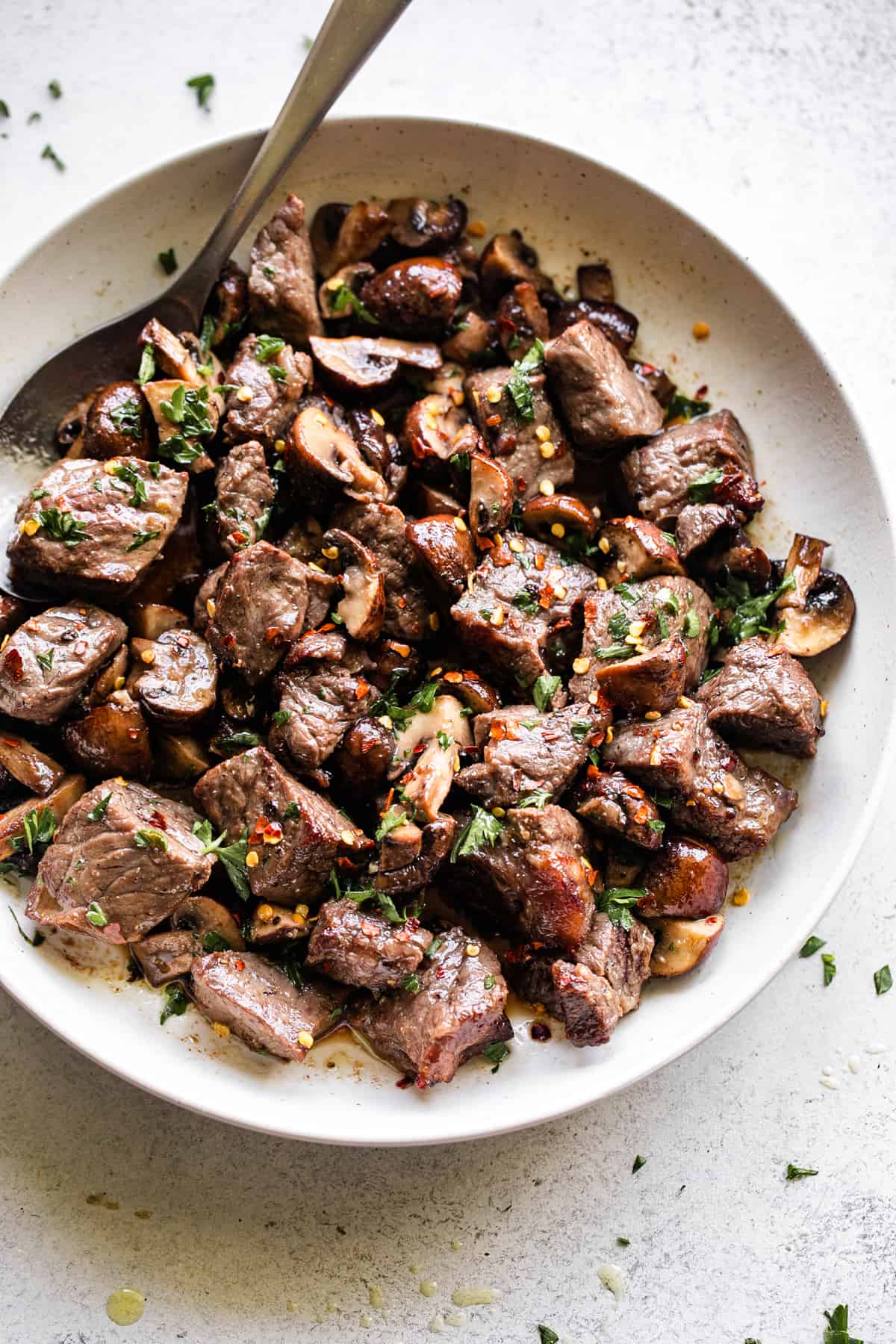 Best Air Fryer Steak Bites Recipe with Mushrooms SUPER DELICOUS!