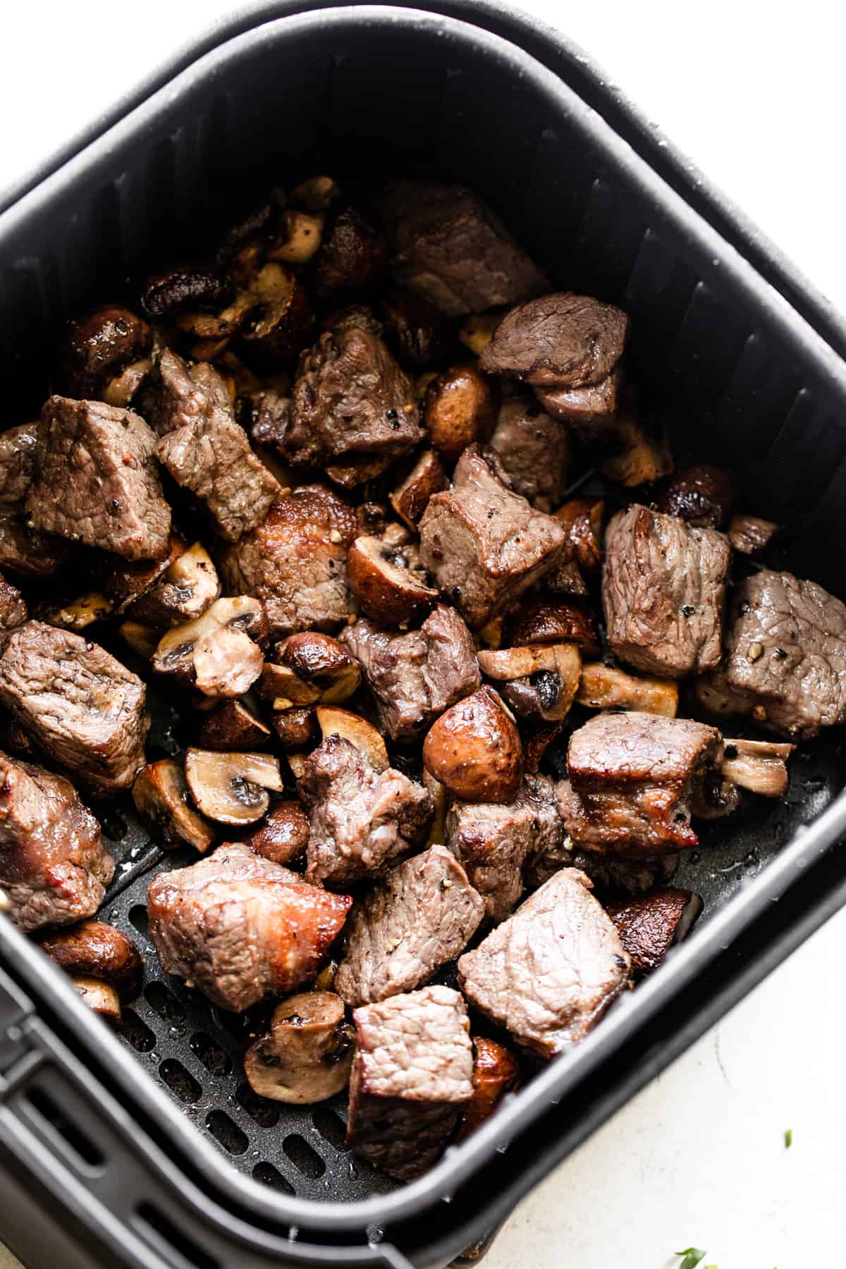 Best Air Fryer Steak Bites Recipe with Mushrooms SUPER DELICOUS!