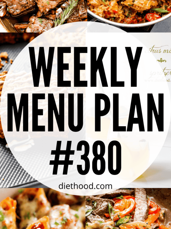 WEEKLY MENU PLAN (#380) collage