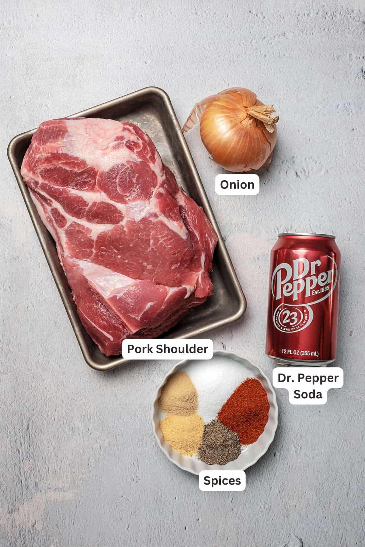 Ingredients for Slow Cooker Pulled Pork.