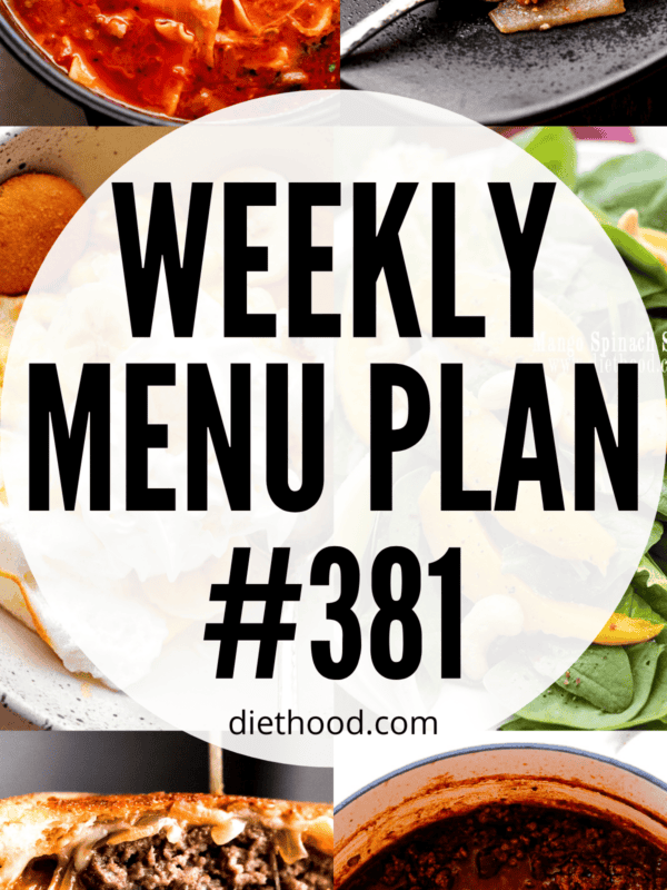 WEEKLY MENU PLAN (#381) collage