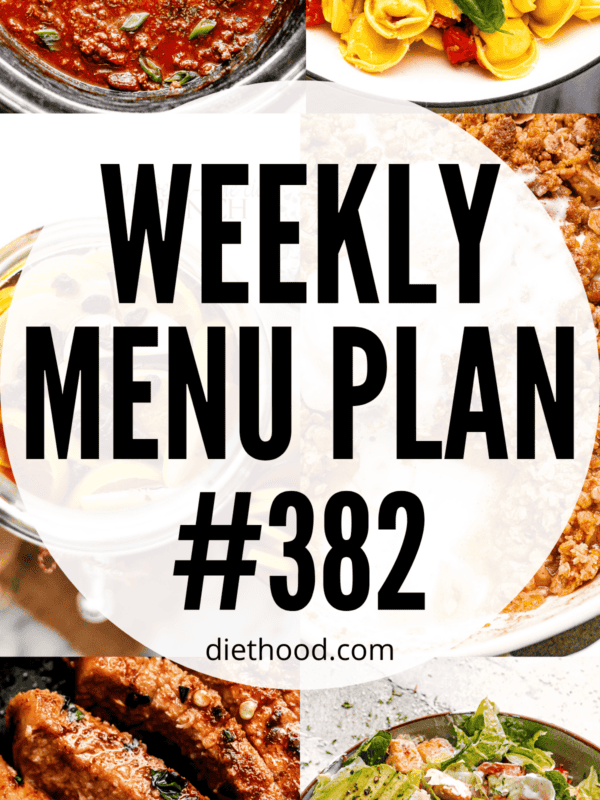 WEEKLY MENU PLAN (#382) collage