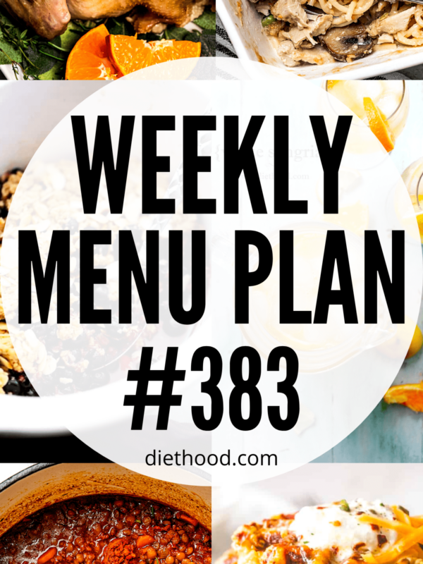 WEEKLY MENU PLAN (#383) collage