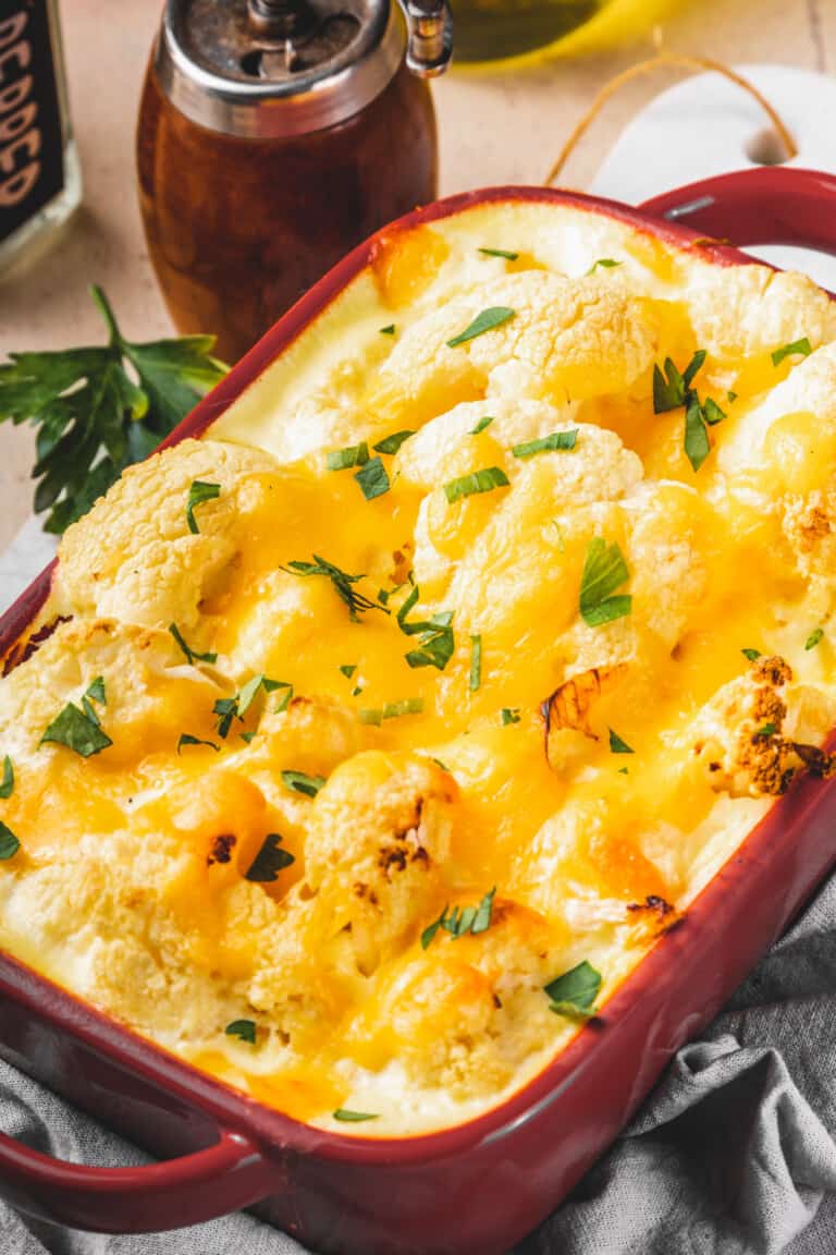 Cheesy Baked Cauliflower | Diethood