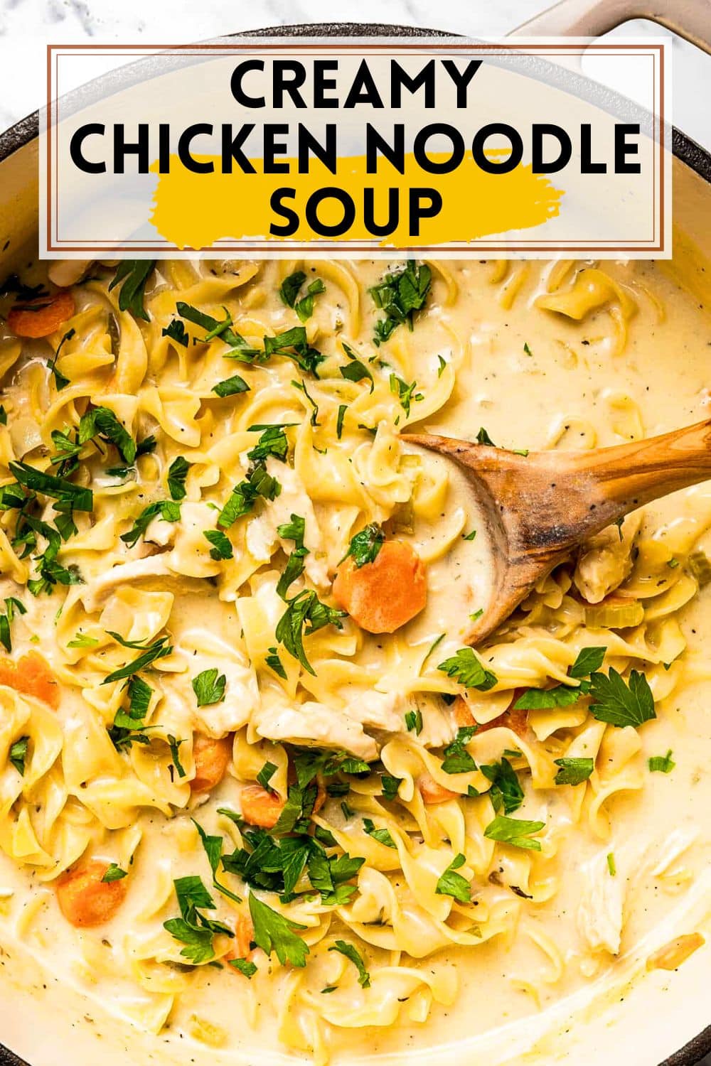 Creamy Chicken Noodle Soup | Diethood