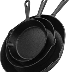 Utopia Kitchen Pre-Seasoned Cast Iron Skillet Set 3-Piece