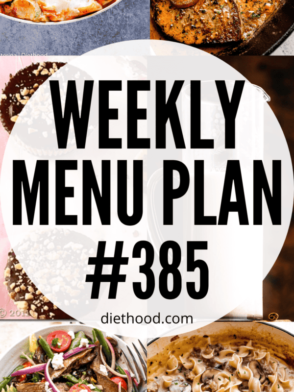 WEEKLY MENU PLAN (#385) collage