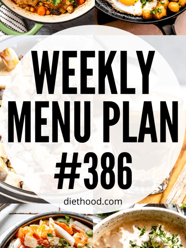 WEEKLY MENU PLAN (#386) collage