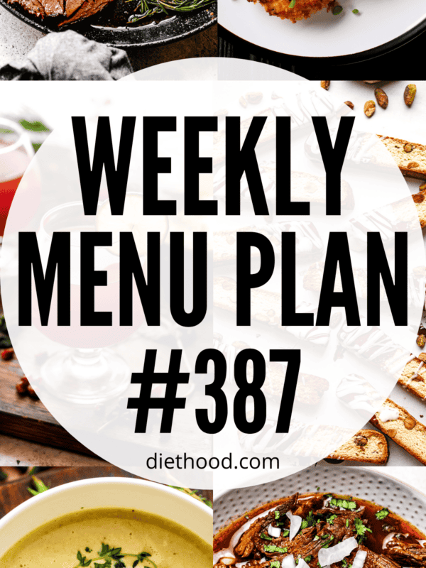 WEEKLY MENU PLAN (#387) six pictures collage