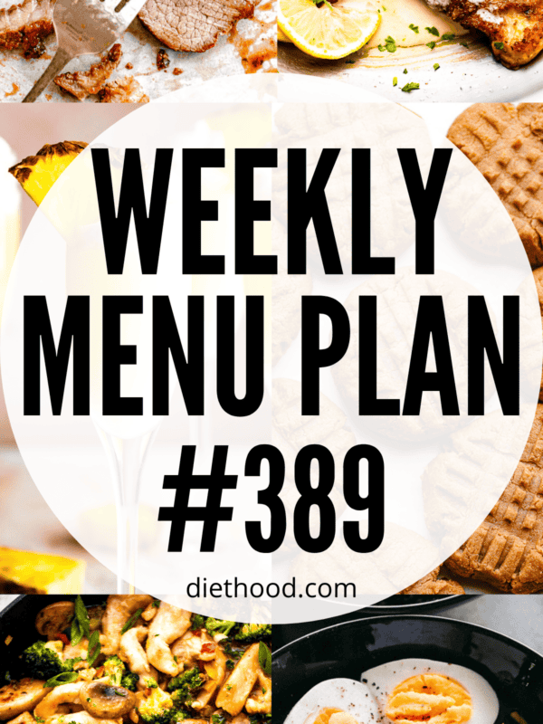 WEEKLY MENU PLAN (#389) six pictures collage