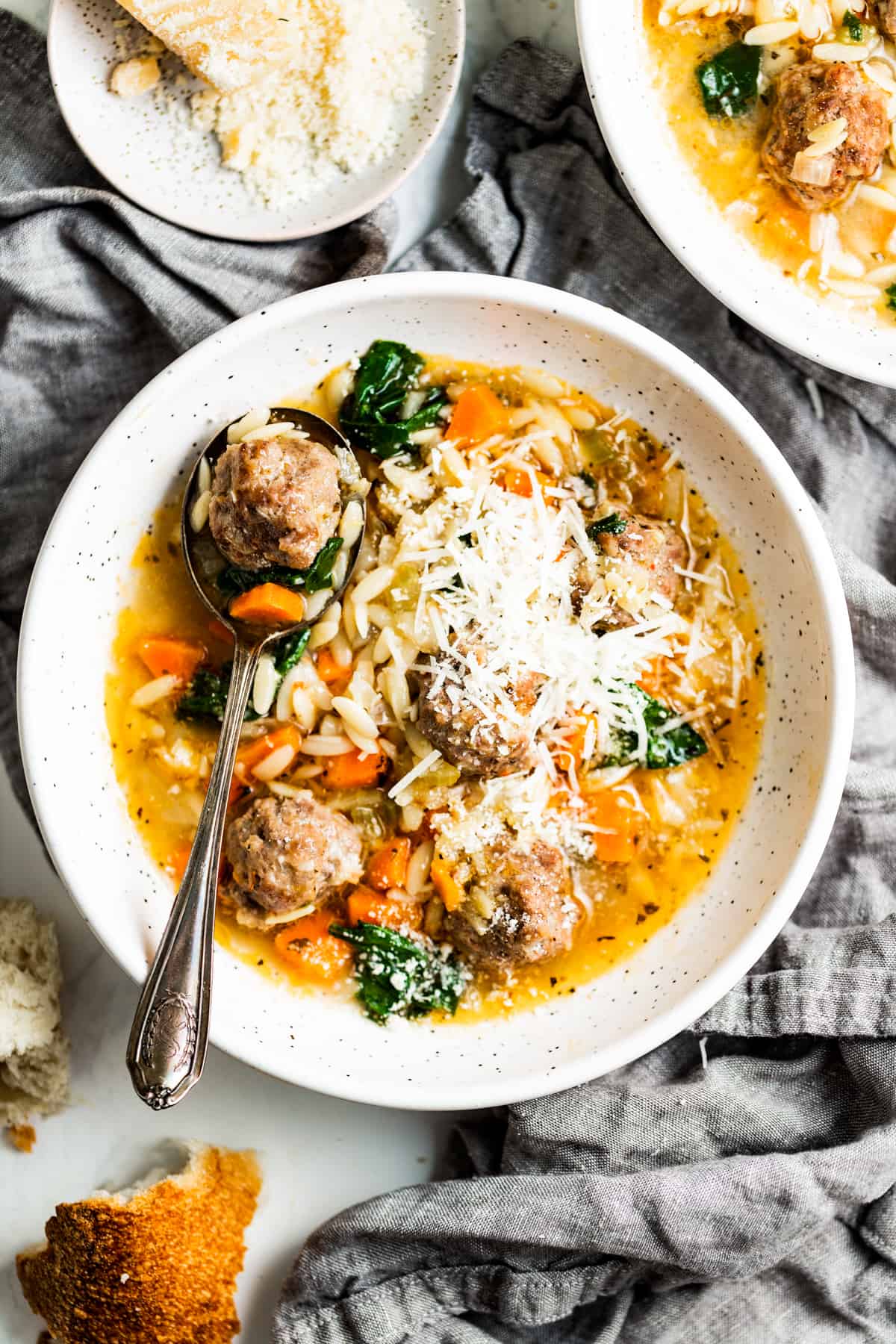 Italian Wedding Soup with Chicken Meatballs