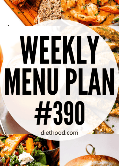 WEEKLY MENU PLAN (#390) six pictures collage