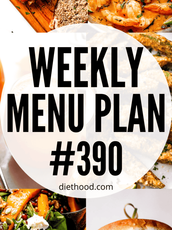 WEEKLY MENU PLAN (#390) six pictures collage